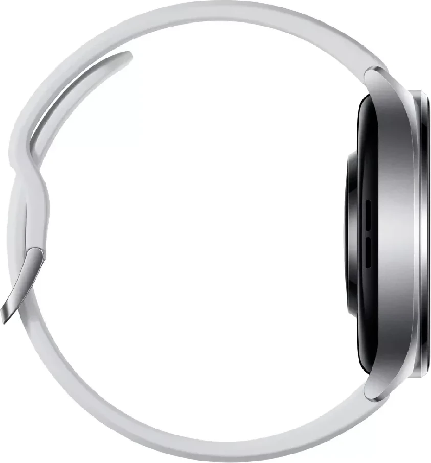 Smartwatch, Xiaomi Watch 2 1.43\" AMOLED, GPS, 5 ATM, Bluetooth 5.2, 495 mAh, kasë argjendi me rrip TPU gri