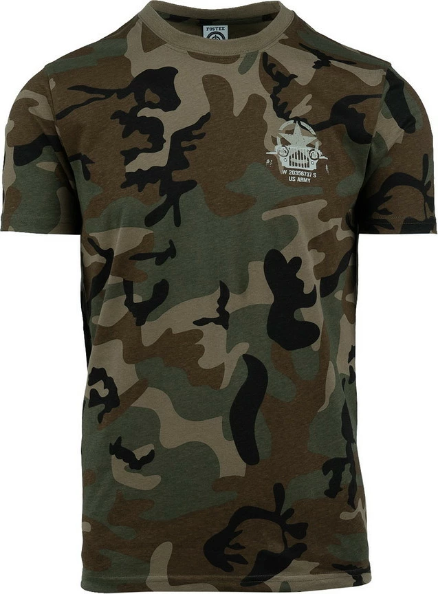 Bluzë T-Shirt Fostex WWII Series T-shirt Allied Star - Willys Camouflage