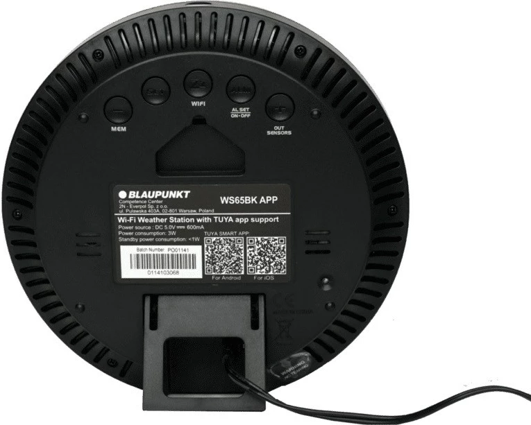 Stacion moti Blaupunkt WS65BK APP, me ekran LCD, i zi