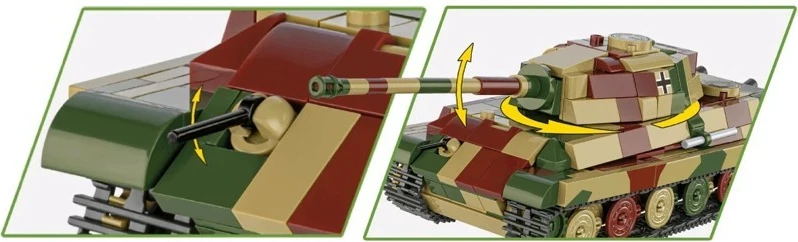 Set blloqesh Cobi Tiger II Königstiger, Historical Collection, 500 pjesë, Kamuflazh