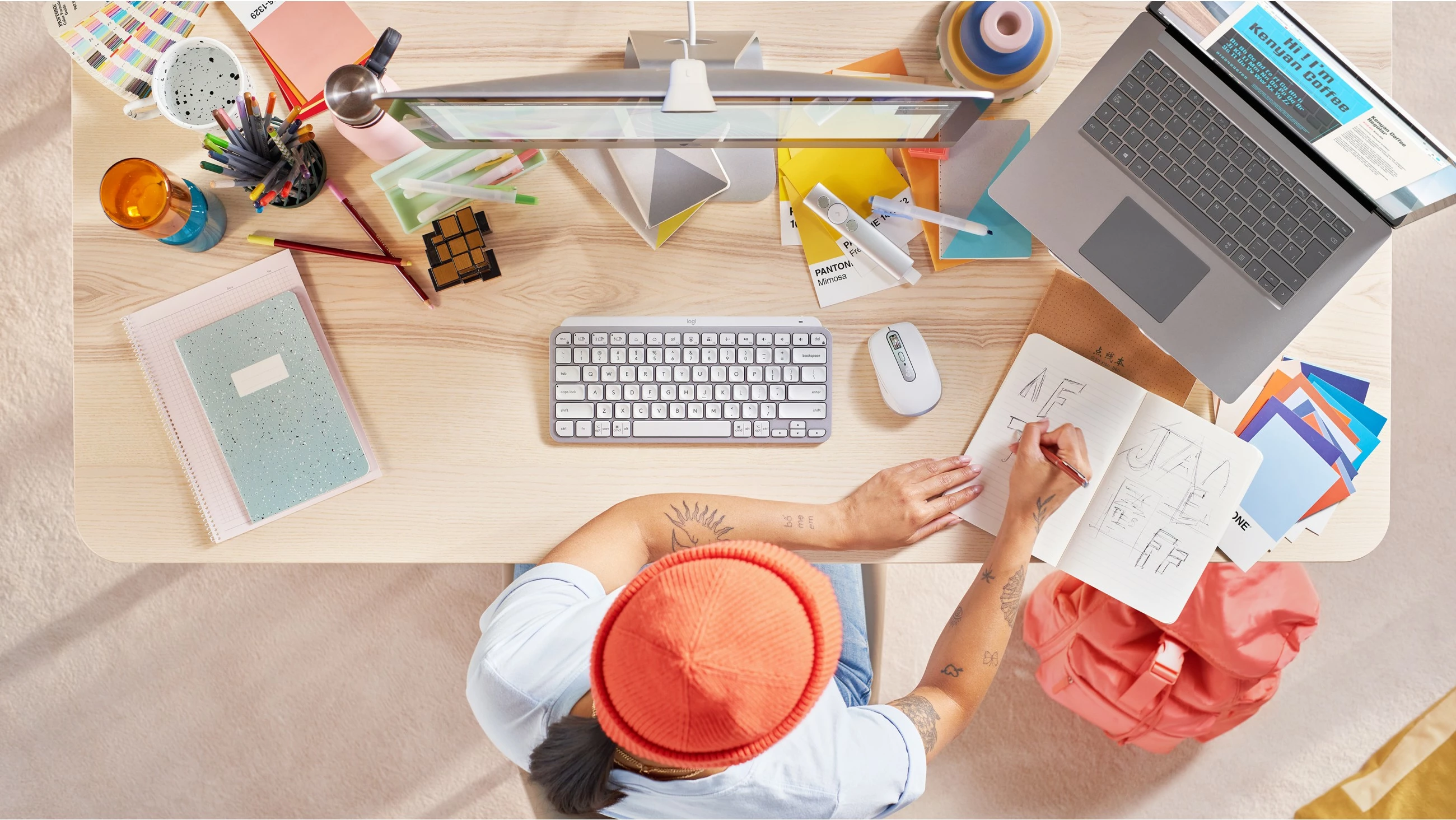 Tastierë pa tela Logitech MX Keys Mini, me ndriçim, e bardhë