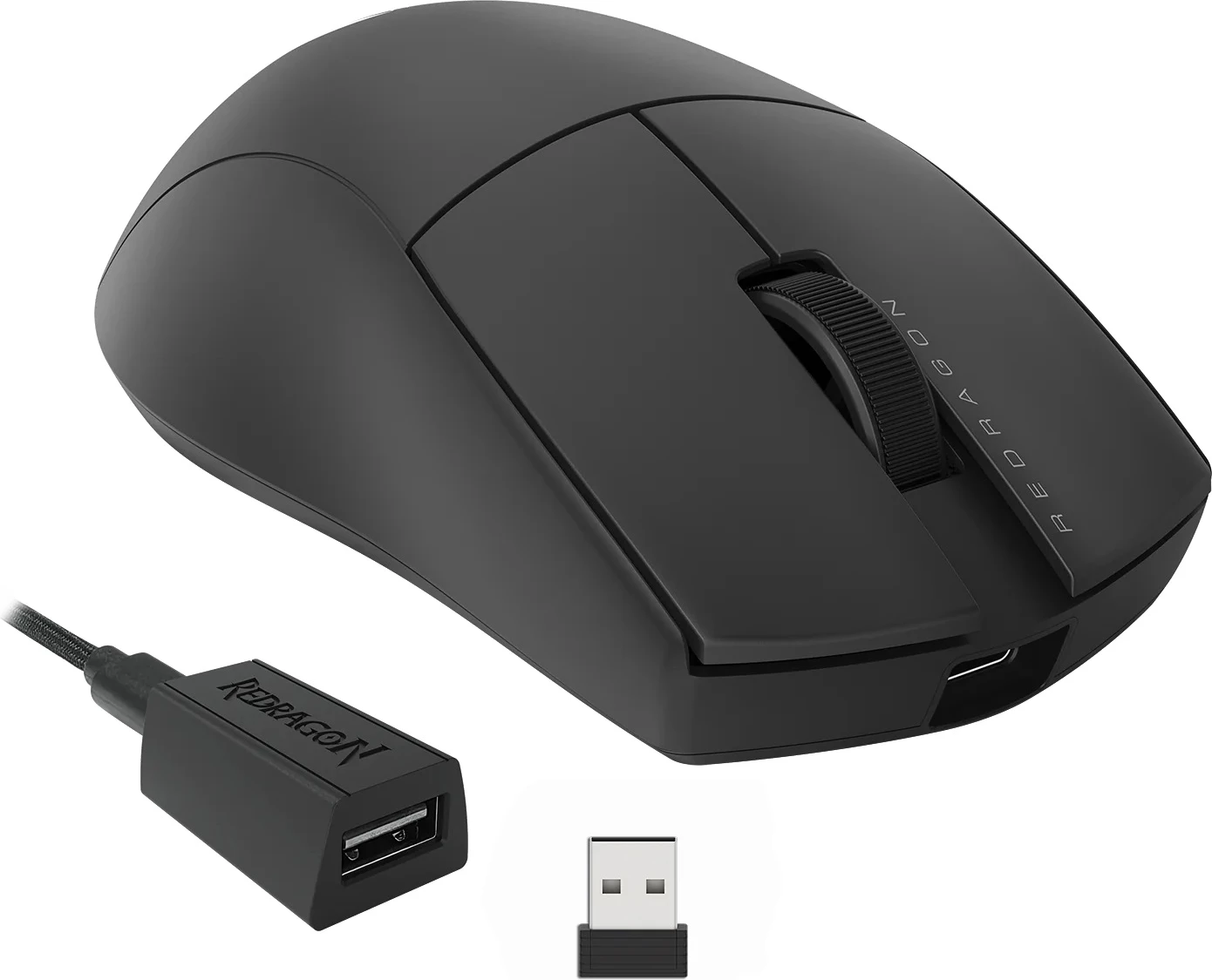 Maus wireless gaming Redragon K1NG Pro M916-PRO-1K 26K DPI, 49 g, 3 mënyra lidhjeje, i zi