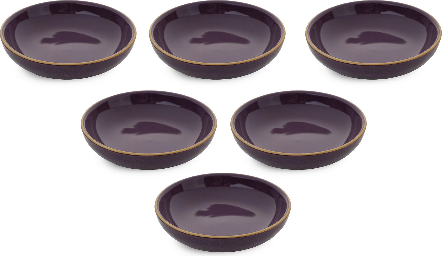 Set 6 tasash salcash qeramike, ngjyrë vjollcë, Hermia Concept, ST489006F498A841600MAYD100