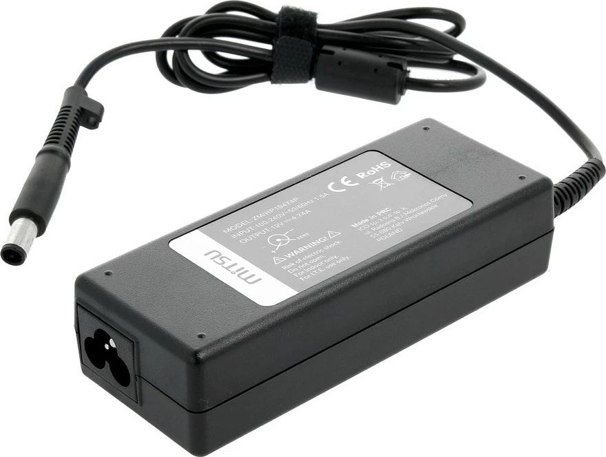 Furnizues energjie Mitsu ZM/HP19474P për HP/Compaq, 19V 4.74A, 90W, i zi