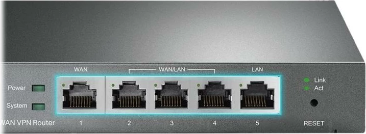 Router, TP-Link, ER605, Gigabit, Multi-WAN VPN, 5 porte RJ45, gri