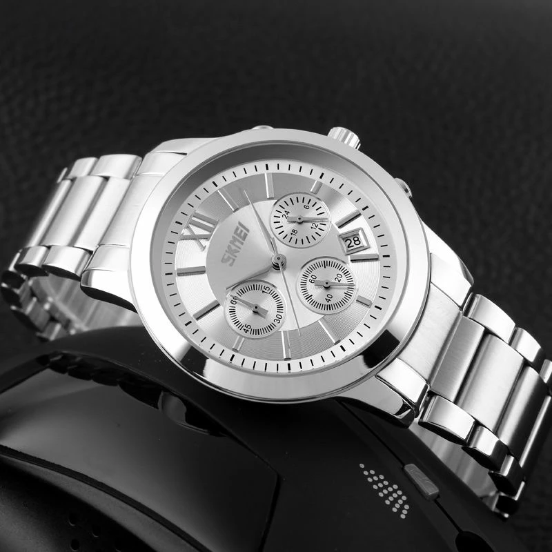 Orë dore për meshkuj Skmei, argjendi