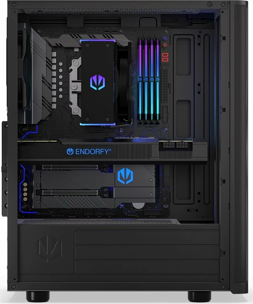 Kasë Endorfy Ventum 200 Solid EY2A001 Midi Tower ATX pa PSU pa dritare USB 3.0 x2 e zezë
