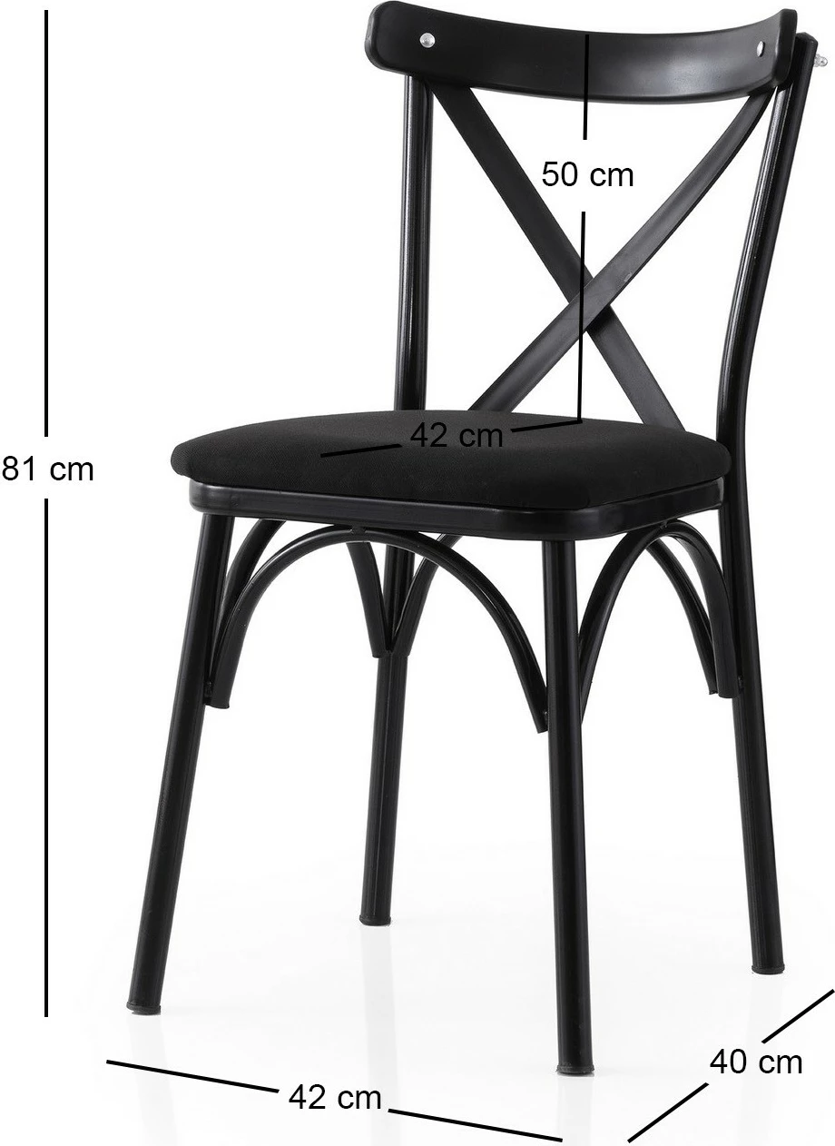 Set karrigesh (2 copë), Skye Decor, Ekol - 290 V2, ngjyrë e zezë