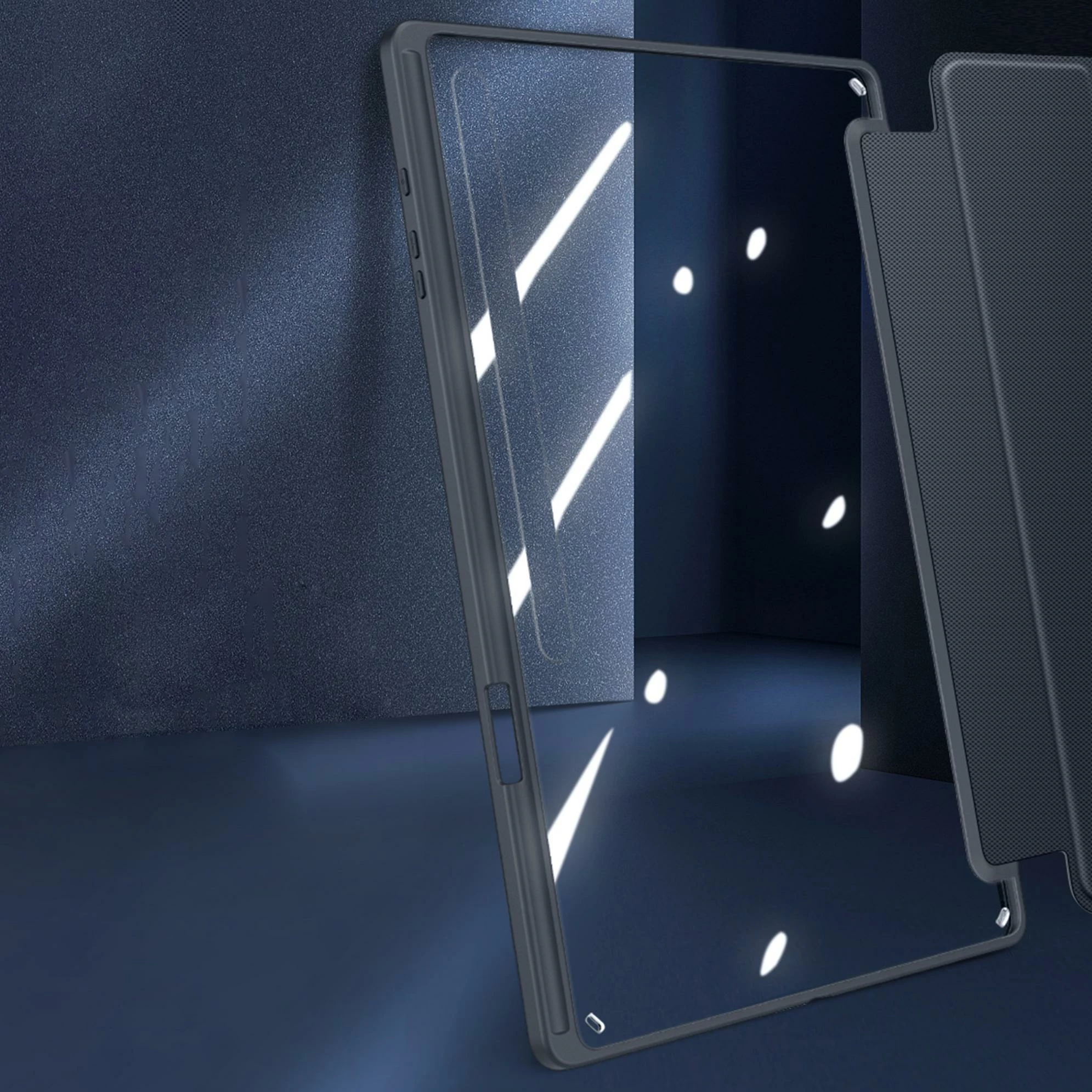 Mbështjellës rugged me kapak flip Dux Ducis Toby për Samsung Galaxy Tab S8 Ultra, me mbajtës stilusi, i zi, 1 copë
