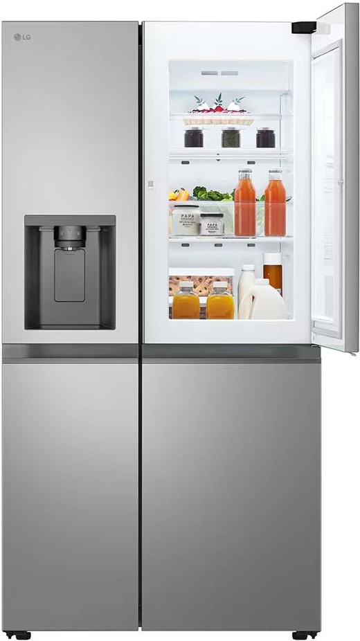 Frigorifer Side by Side, LG, GSJC41PYPE, 179 cm 641 L, Door-in-Door, klasa energjie E, argjendtë