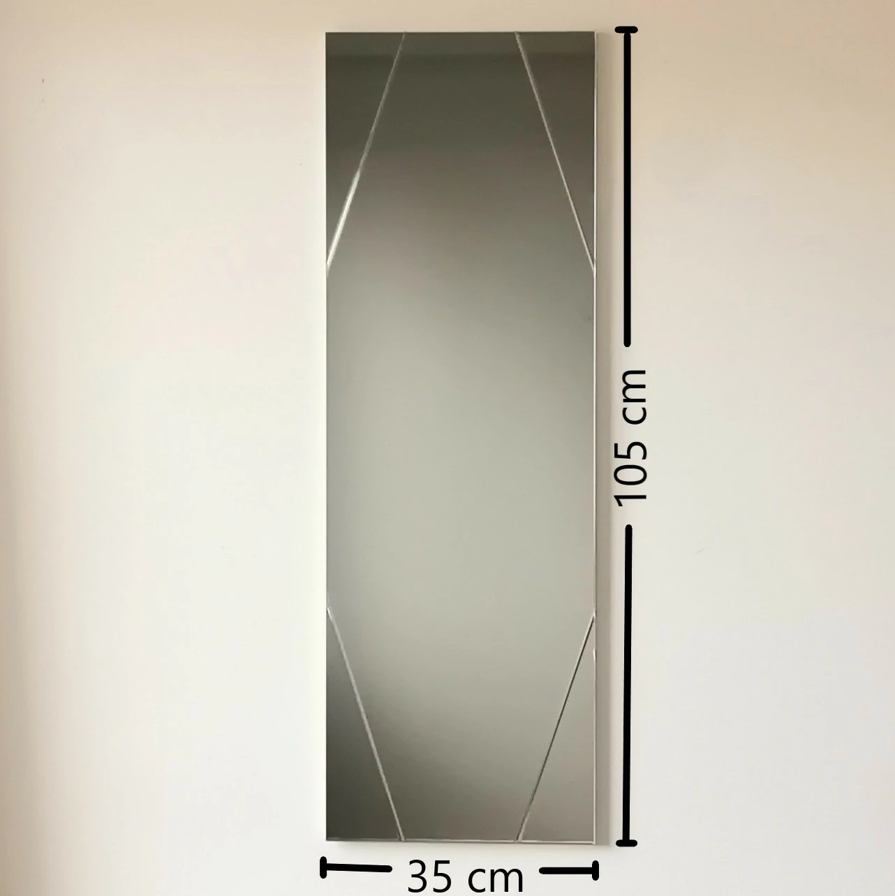 Pasqyrë Hanah Home, A320Y, ngjyrë argjendi, 35x105cm