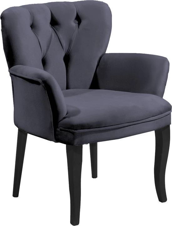 Karrige Samara kadife antracit-këmbë zeza 54x71x79cm