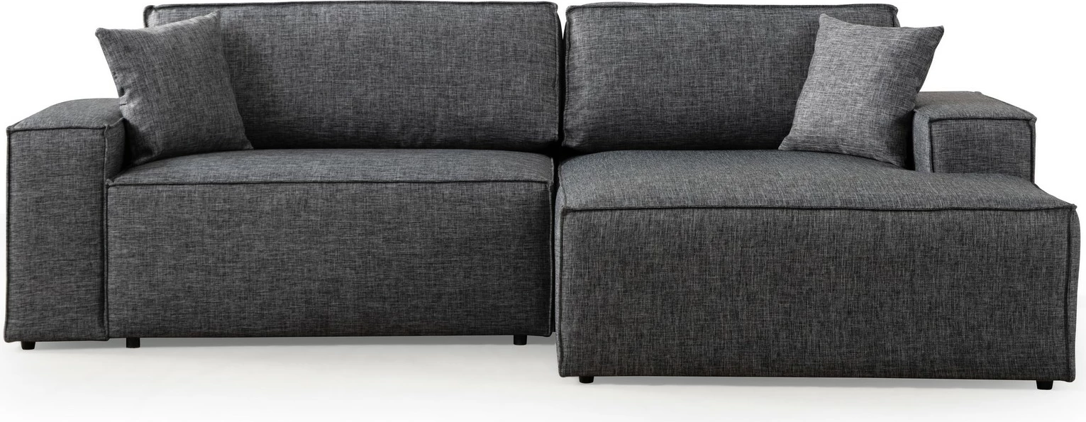Kënd-sofë krevati Atelier del Sofa, kënd i djathtë, ngjyrë gri e errët