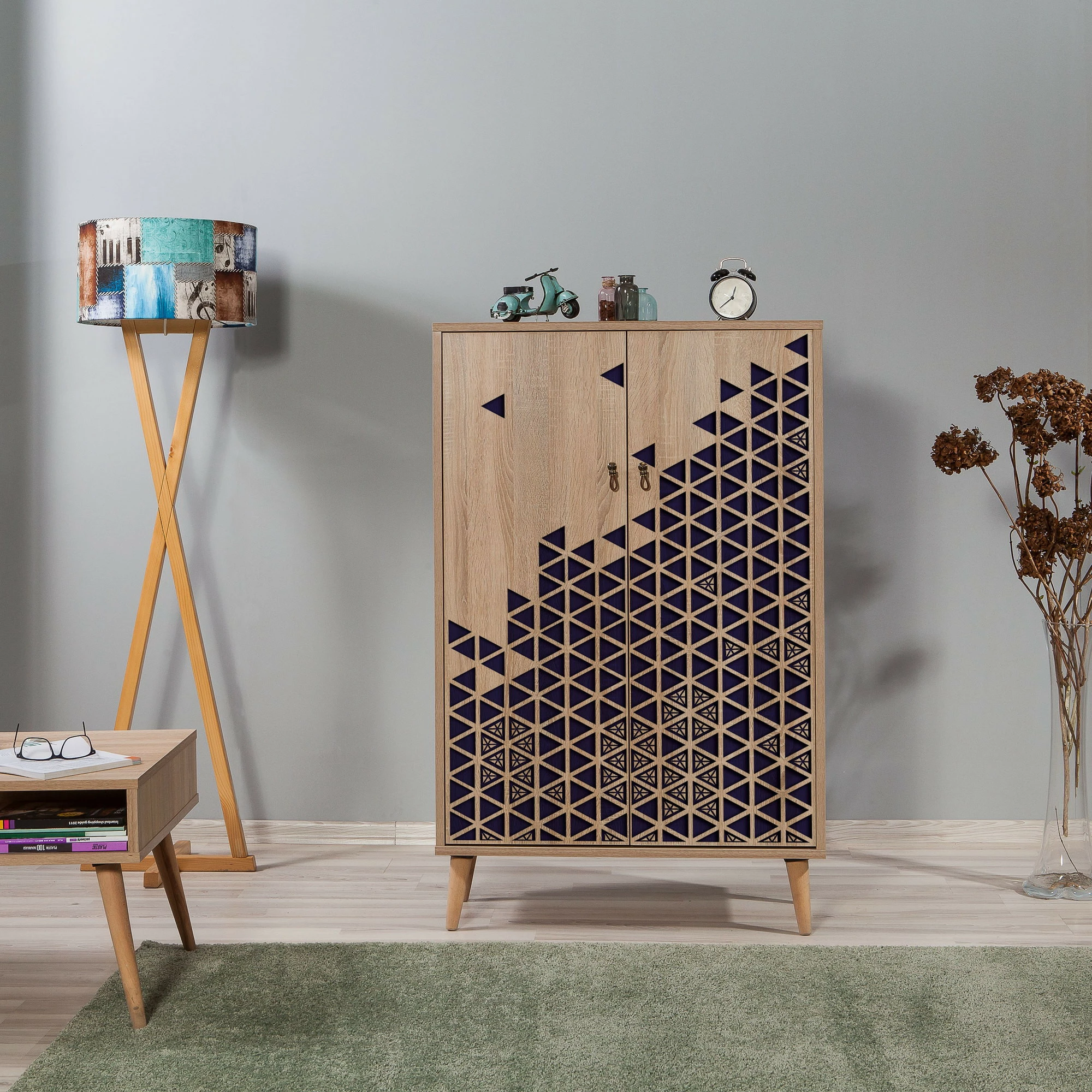 Dollap multifunksional Hanah Home, Multibox - 123, ngjyrë lisi Sonoma