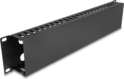 Panel menaxhimi kabllosh DeLOCK 19" 2U, metal, me 4 hapje, i zi