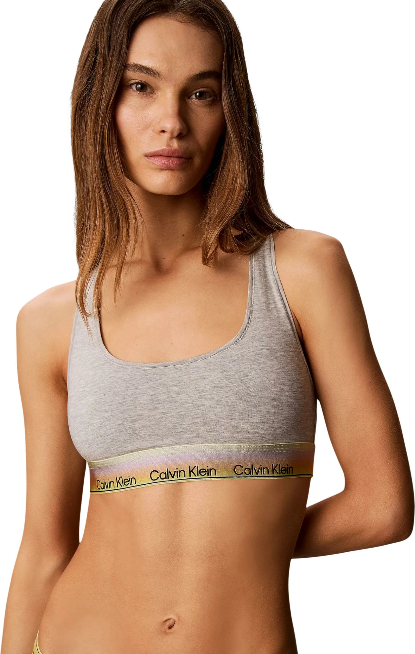 Sutjenë bralette për femra Calvin Klein Underwear LV00QF8857, gri [Madhësia: L]
