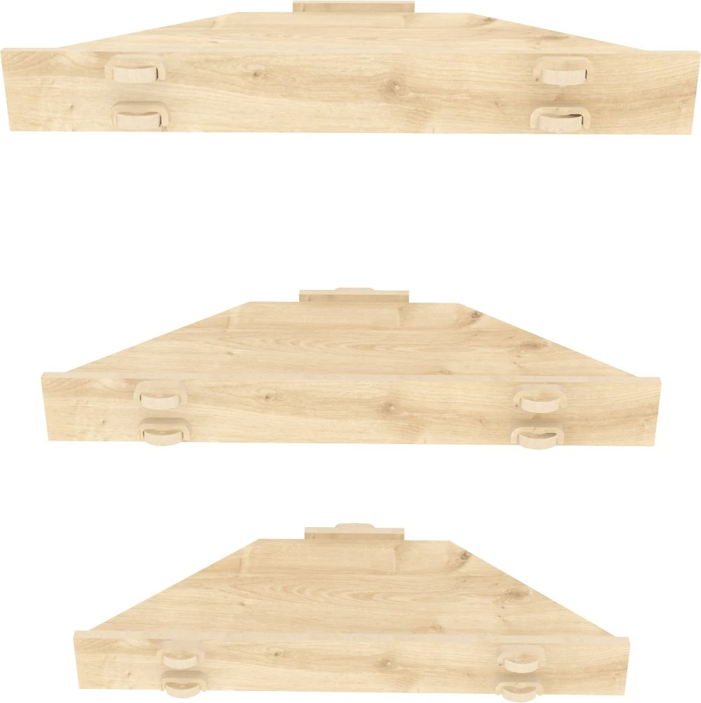 Raft muri Hanah Home, ngjyrë lisi, Edis