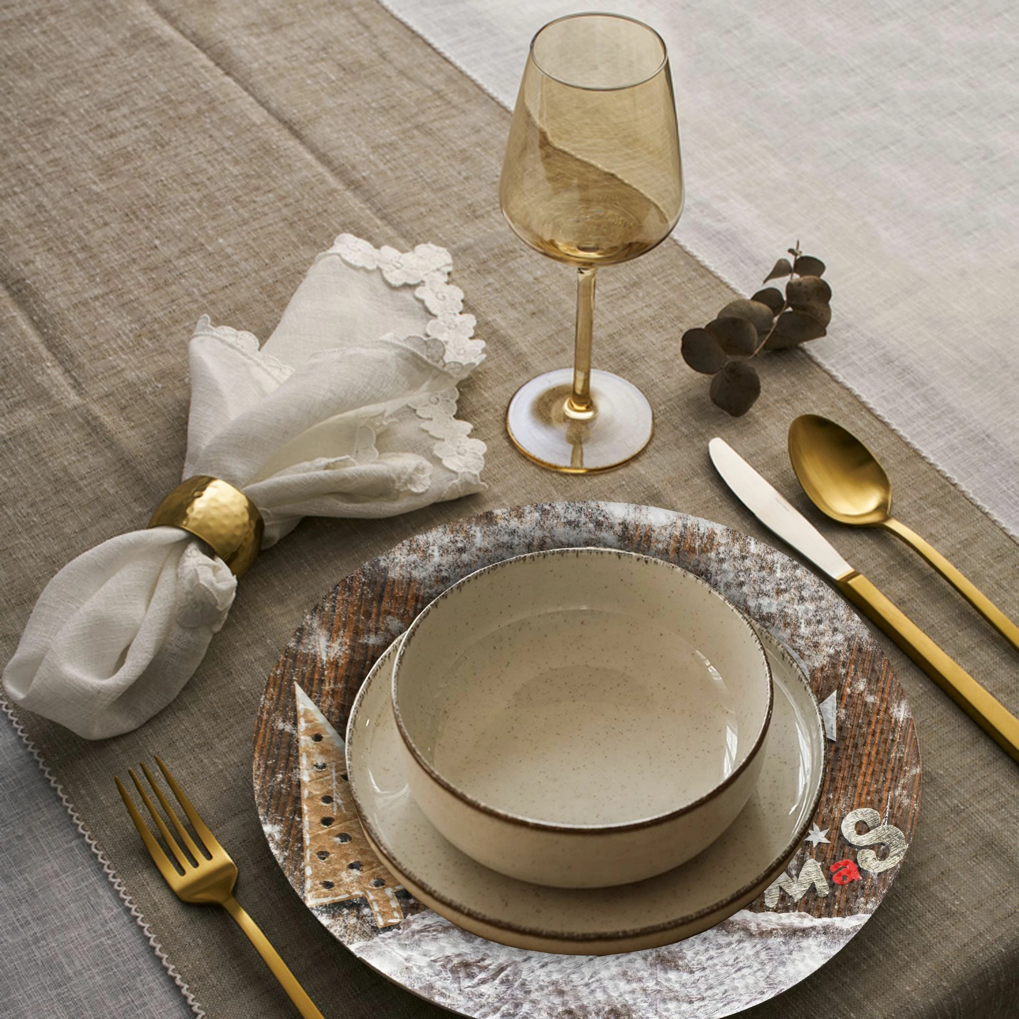 Set nënshtrues tavoline Hermia Concept, shumëngjyrësh, 4 copë, 37cm