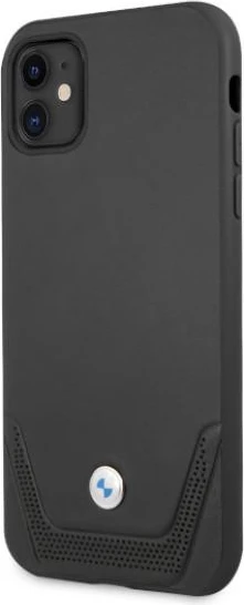 Mbështjellës BMW BMHCN61RSWPK për iPhone 11/XR, hardcase, lëkurë, i zi