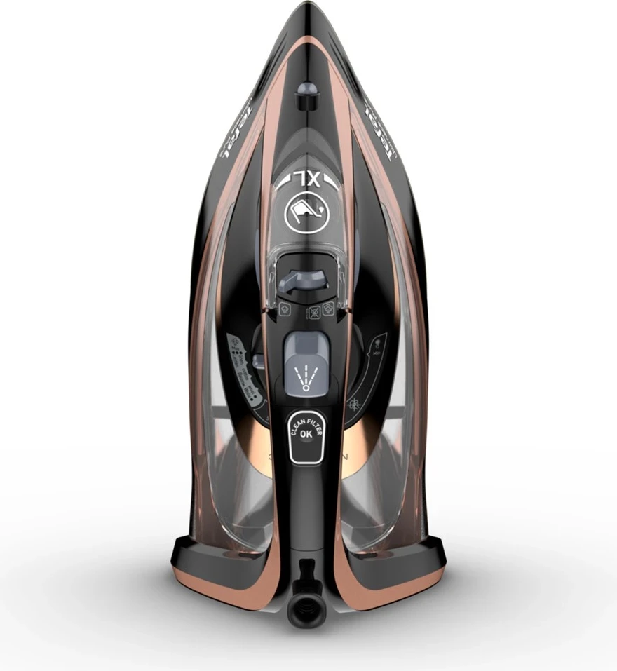 Hekur për hekurosje Tefal Ultimate Pure FV9845, 3200W, i zi/bakër