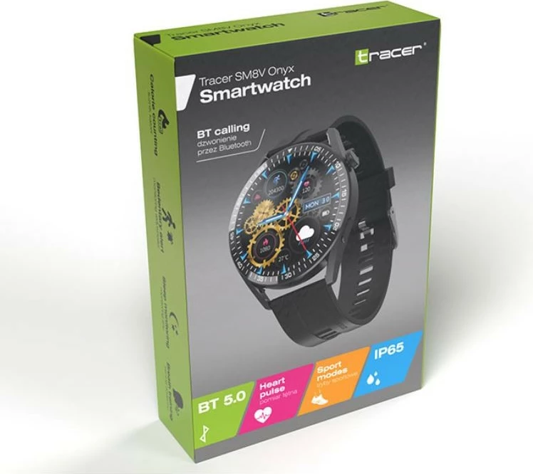 Smartwatch Tracer SM8V ONYX, 1.28", Bluetooth, i zi