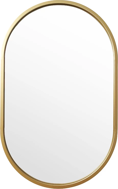 Pasqyrë eliptike, ngjyrë ari, 50x2x80cm