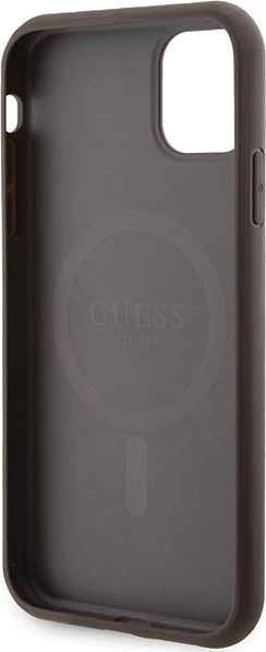 Mbështjellës Guess GUHMN61G4GFRW për iPhone 11/XR 6.1", 4G Collection, lëkurë, MagSafe, kafe