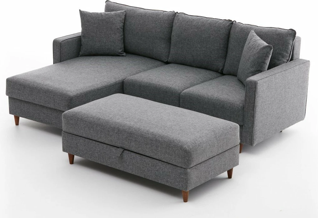 Këndare Eva, ngjyrë gri, Atelier del Sofa, pjesa e majtë