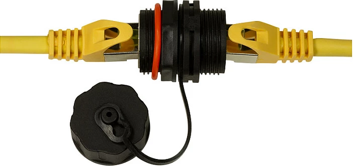 Bashkues RJ45 industrial LogiLink Cat.6A, 2xRJ45, i zi