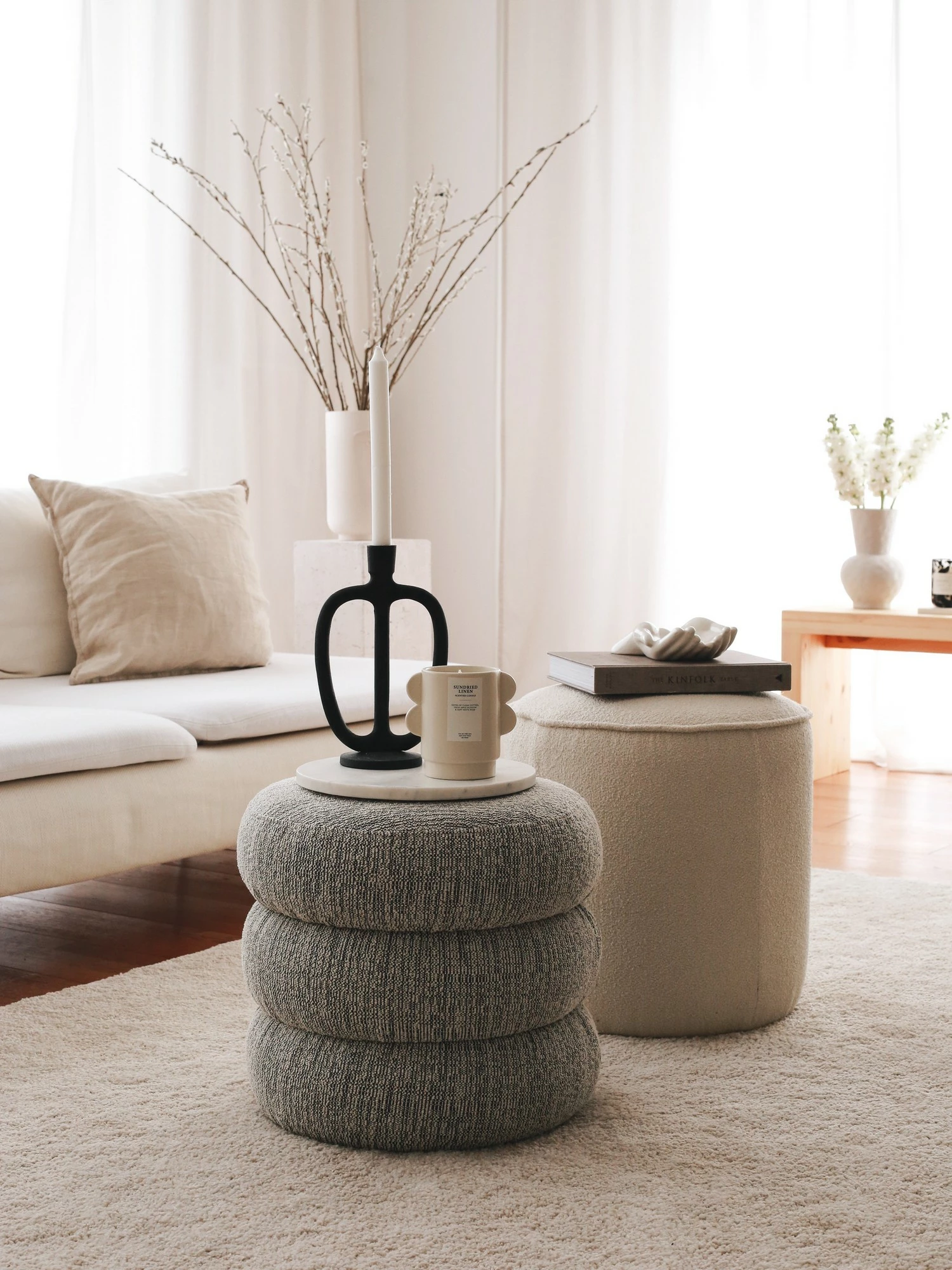 Puf Atelier del Sofa, Boum, ngjyrë gri