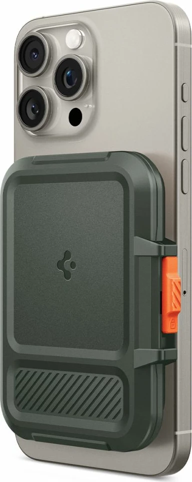 Mbështjellës Spigen Lock Fit MagSafe për karta, i gjelbër