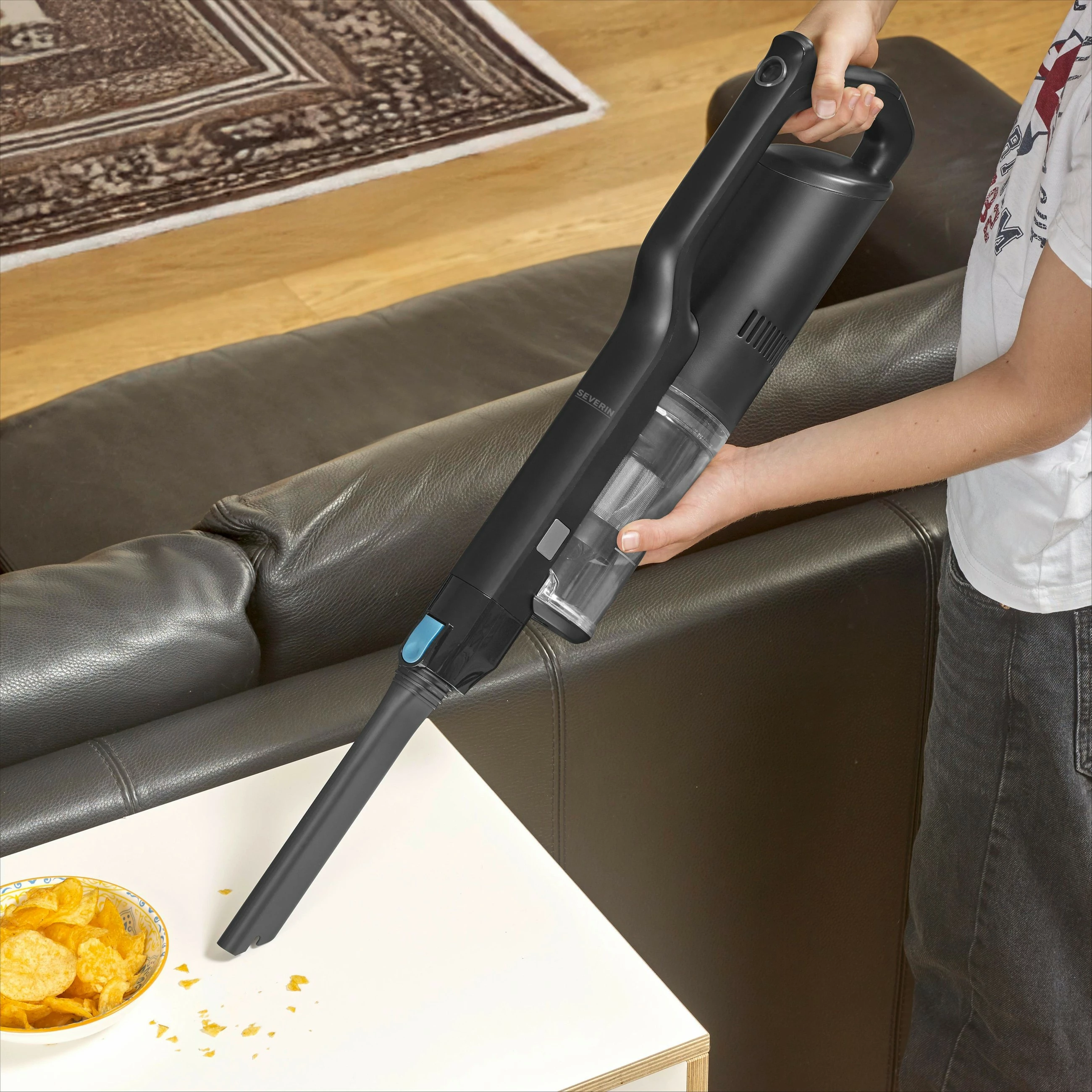 Fshesë me bateri Severin HV 7151 S'Power Slim, blu