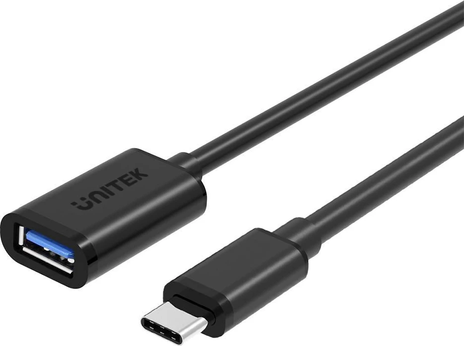 Kabllo USB-A, Unitek, (Gen. 3.1), 0.2 m, e zezë
