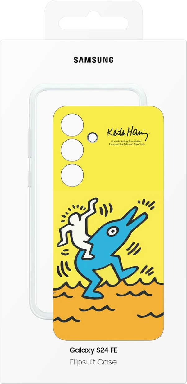 Mbështjellës Samsung Keith Haring Flipsuit për S24 FE, 17 cm (6.7"), Verdhë