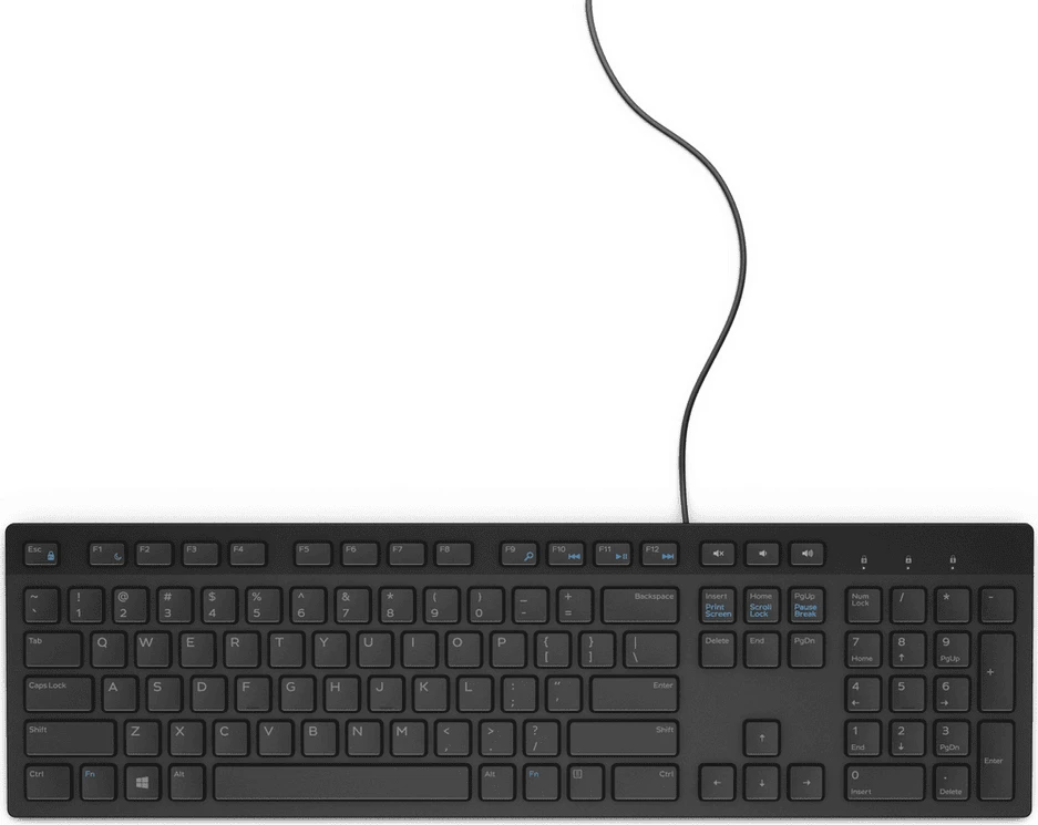 Tastierë, Dell, KB216 580-ADHY, standard, US-International layout, me kabllo, e zezë