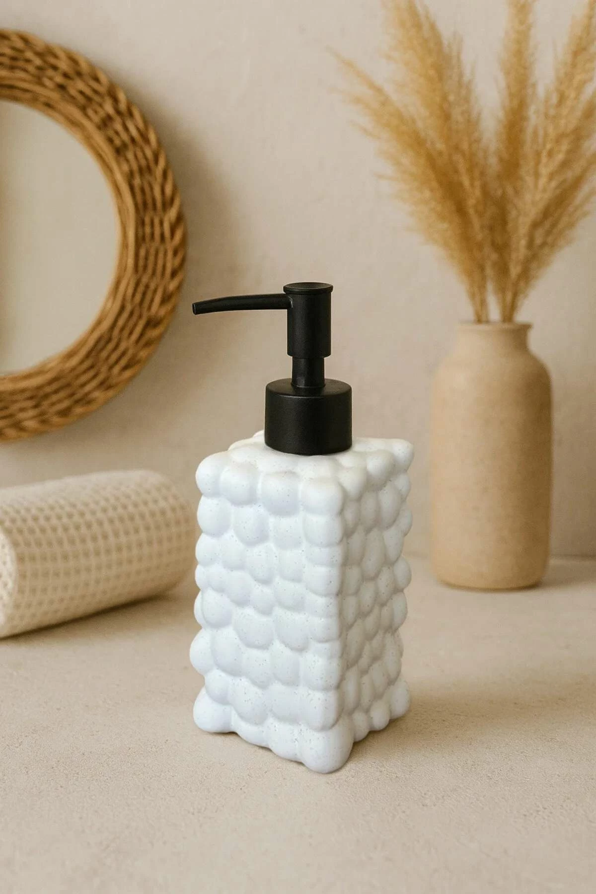 Dispenser sapuni, qeramikë, ngjyrë e bardhë, Hermia Concept, MCH0011343