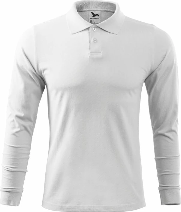 Polo maicë Malfini për meshkuj, e bardhë