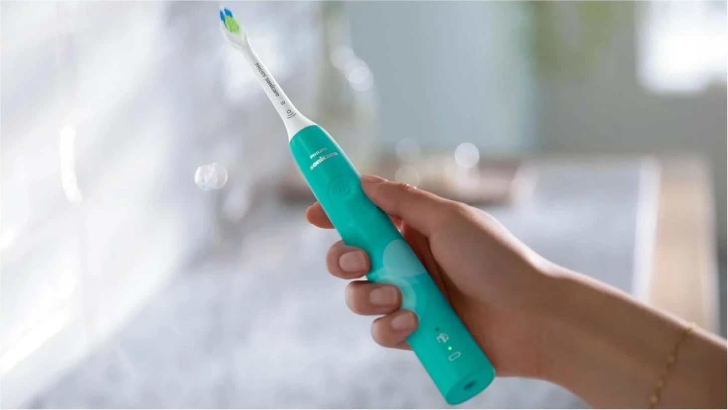 Furçë dhëmbësh sonike Philips Sonicare 4100 HX3689, 2 nivele intensiteti, jeshile