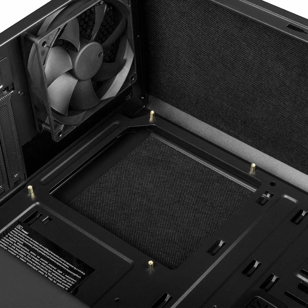 Kasë Modecom Oberon Pro Silent AT-OBERON-PS-10-000000-0002 Midi Tower ATX me izolim zëri, pa furnizues rryme, pa dritare, e zezë