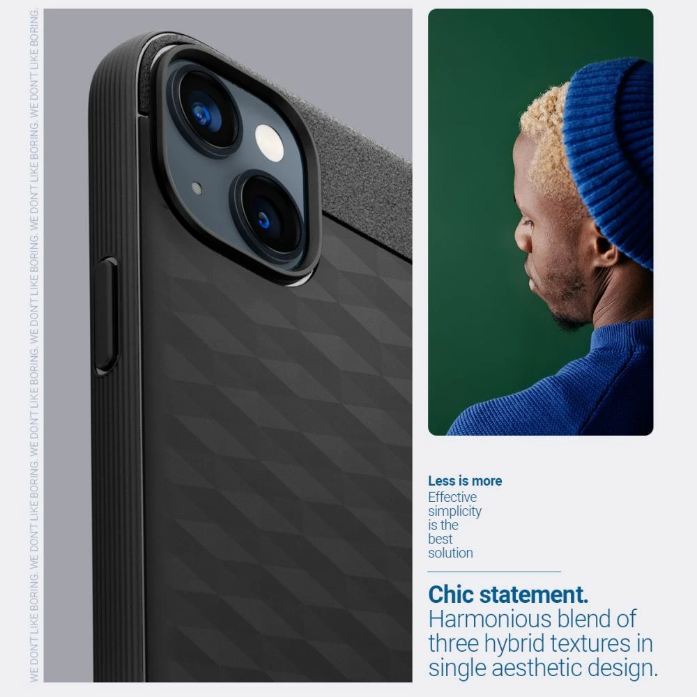 Mbështjellës Caseology Parallax Mag për iPhone 14 Plus, MagSafe, i zi mat