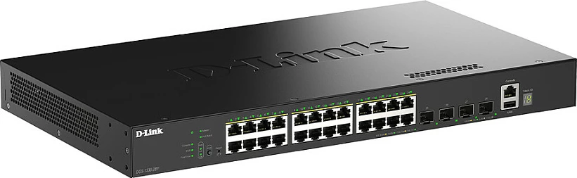 Switch D-Link DGS-1530-28P, 28-Port Gigabit PoE+ me 4x 10G SFP+, rack