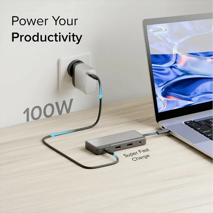 Dock USB-C ALOGIC Pro Nexus, 4K, HDMI/DP/VGA, LAN, 100W PD, gri