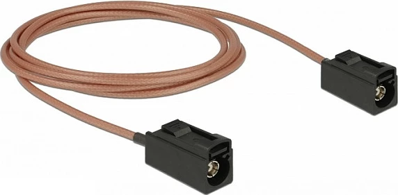 Kabllo antene DeLOCK 89679, RG-316, FAKRA A femër-femër, 1.25 m, 50 Ω, e zezë/kafe