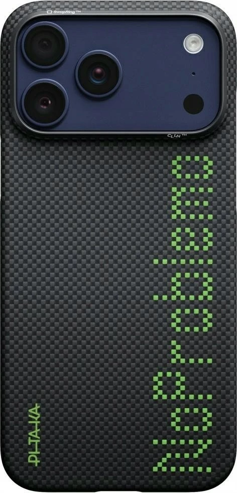 Mbështjellës PITAKA Aries Ultra-Slim No Problemo MagSafe për iPhone 17 Pro Max, e zezë 5