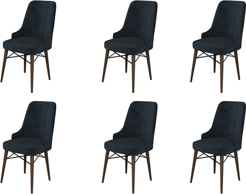 Set karrigash (6 copë), Hanah Home, Pare, anthracite, kafe