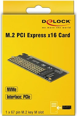 Kartë zgjerimi PCIe DeLOCK 90300, adapter M.2 NVMe PCIe 3.0, e zezë