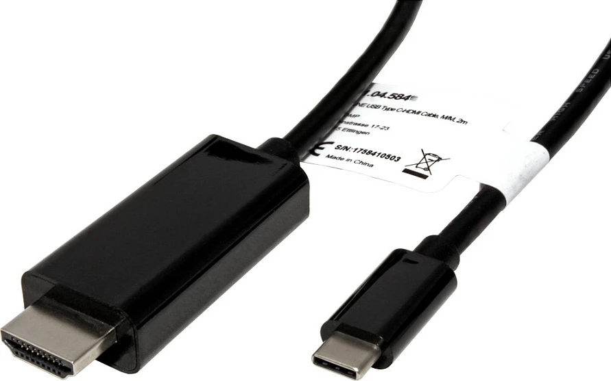 Kabllo adapter ROLINE USB-C në HDMI, 3 m, 4K, e zezë