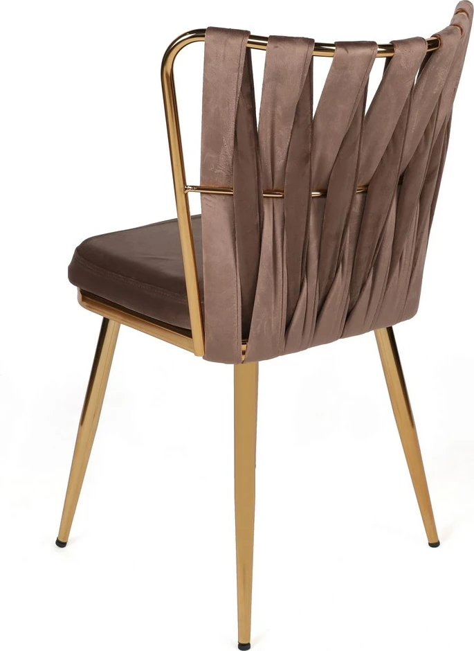 Set karrigesh (4 copë), Hanah Home, Kuşaklı-213 V4, ngjyrë kafe e çelët dhe ari