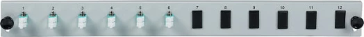 Panel frontal EFB Elektronik 1U me 6x LC Duplex OM3, 12-port, montim rack, gri