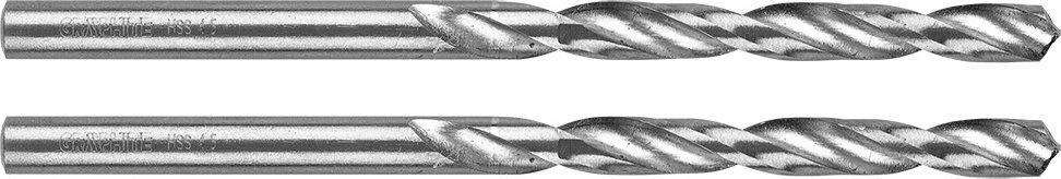 Burgji HSS për metal Graphite DIN 338 4.5 mm 80 mm, set 2 copë